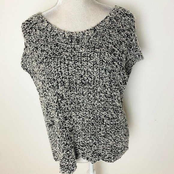 Eileen Fisher Sweaters - Eileen Fisher Sz Large Sweater Eyelash Black White